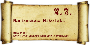 Marienescu Nikolett névjegykártya